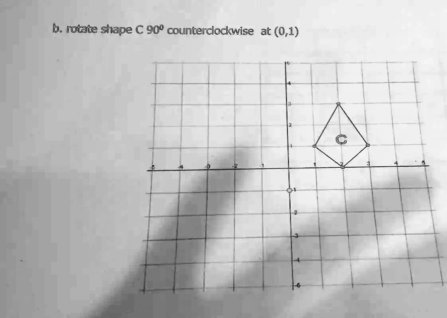 SOLVED: B Rotate Shape C 900 Counterclockwise At (0,1)