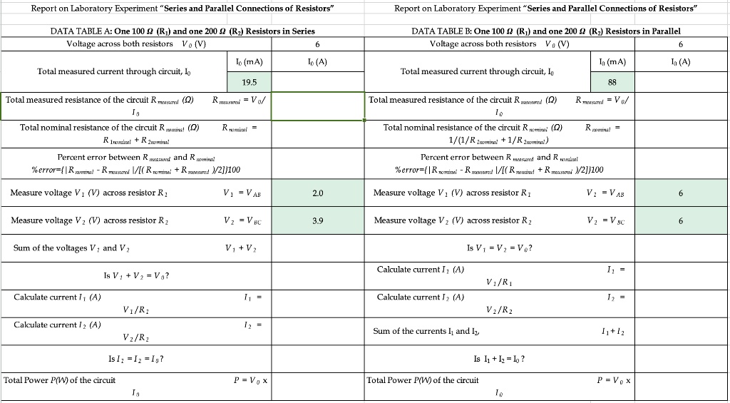SOLVED Advance Physics. Please Help! Report on Laboratory Experiment