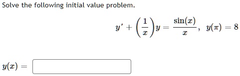 solve the following initial value problem sin y 2v yt 8 yz 26586