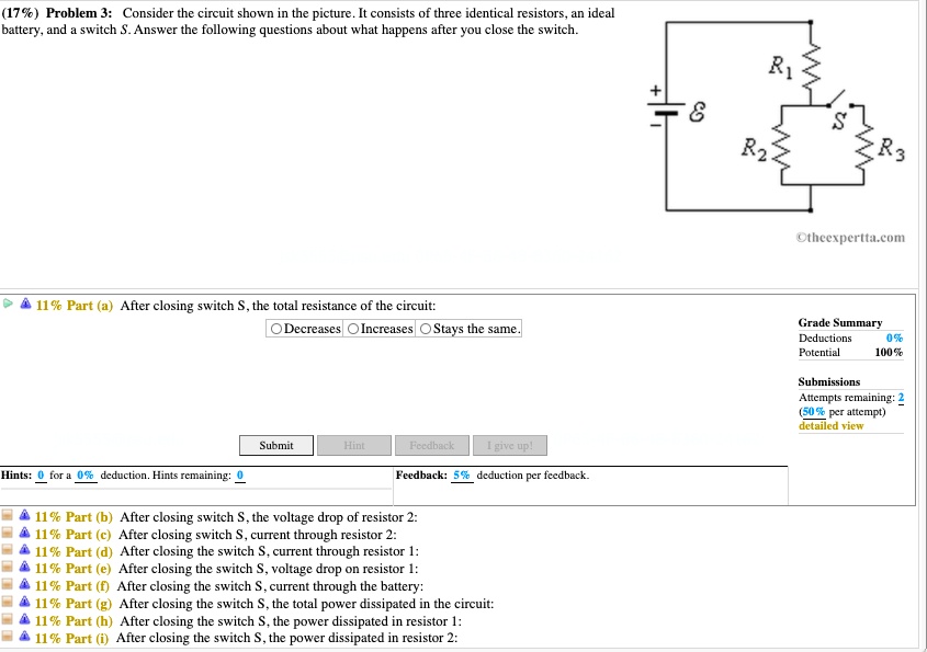 (1790) Problem 3 Consider the circuit shown in the picture. It