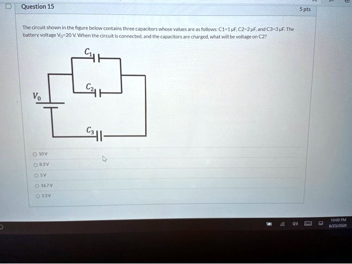 SOLVED: The circuit shown in the figure below contains three capacitors ...