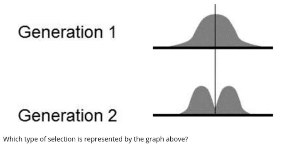 generation 1 generation 2 which type of selection is represented by the ...