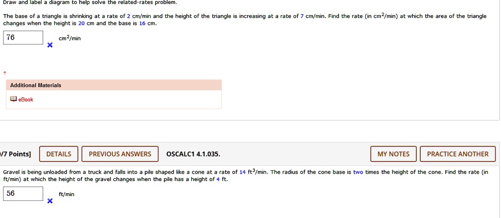 Tangle Rate SOLVED: Draw and label diagram help solve the related-rates problem The ...