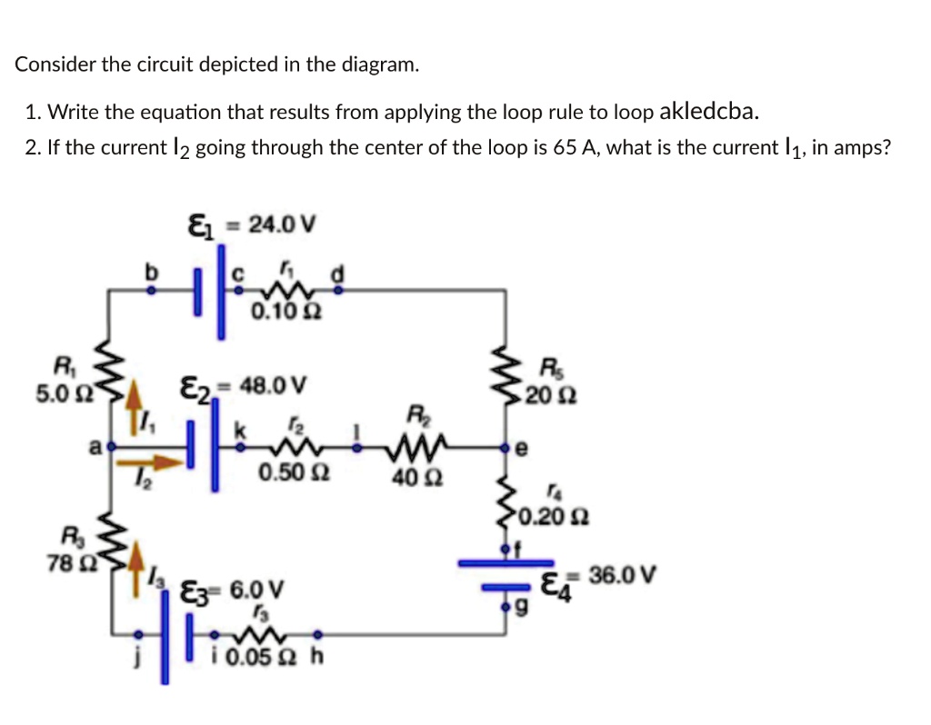 Consider The Circuit Depicted In The Diagram 1 Write The Equation That ...