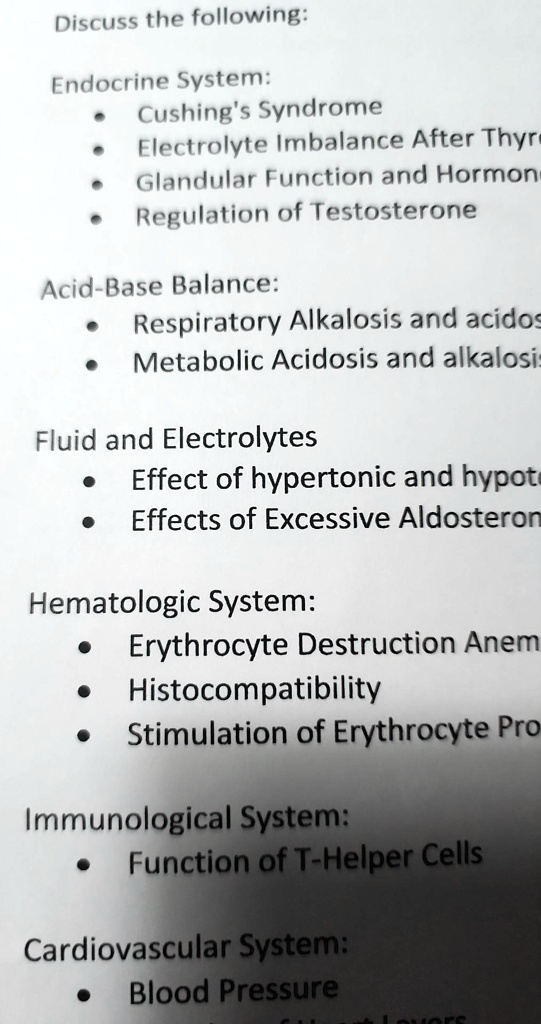 SOLVED Texts Discuss the following Endocrine System Cushing's