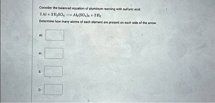 SOLVED: Consider the balanced equation of aluminum reacting with