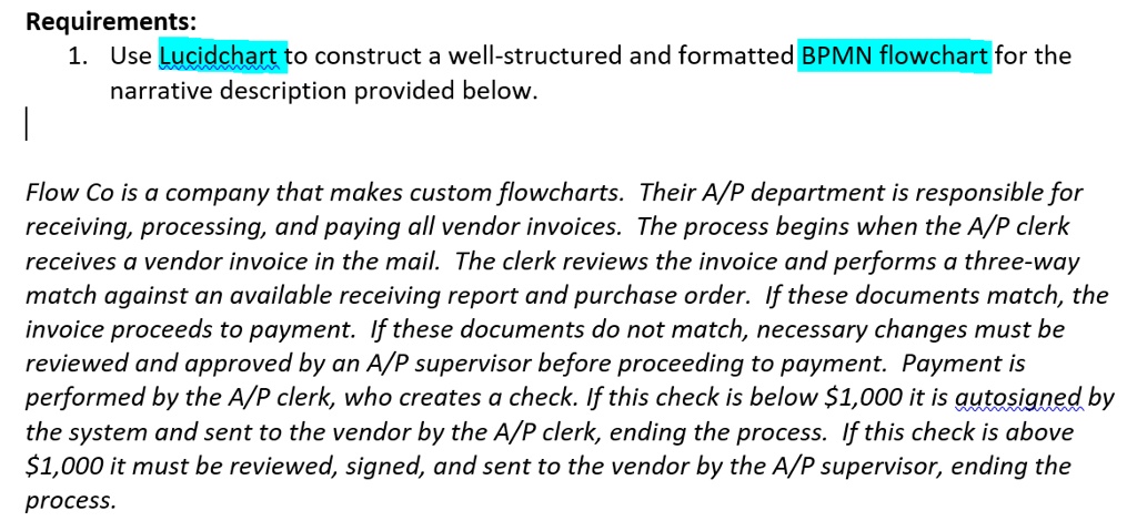 SOLVED: Requirements: Use Lucidchart to construct a well-structured and ...