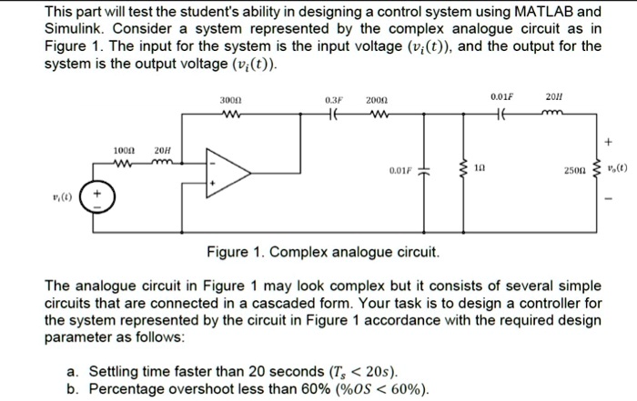 this part will test the students ability in designing a control system ...