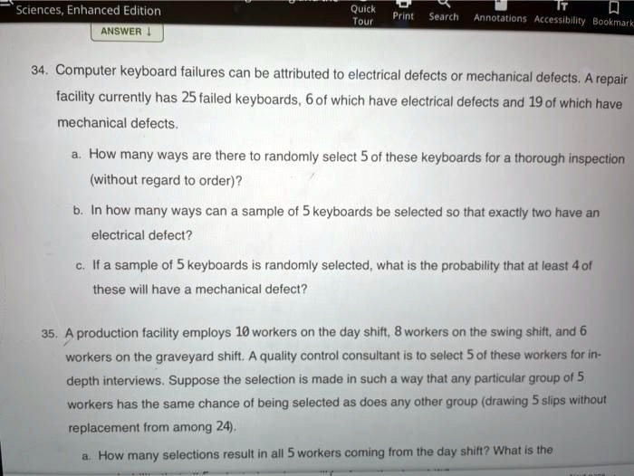 SOLVEDSciences; Enhanced Edition AnsWER Qulck Tour Prlnt Search