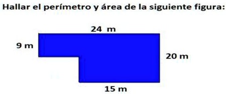 SOLVED: hallar el perimetro y area de la siguiente figura: Hallar el ...