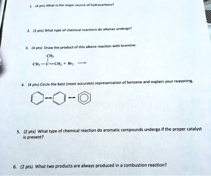 Solvedpts What Maor Zlcp Hvdrocarbons 2 Pts What Type Of Chemical