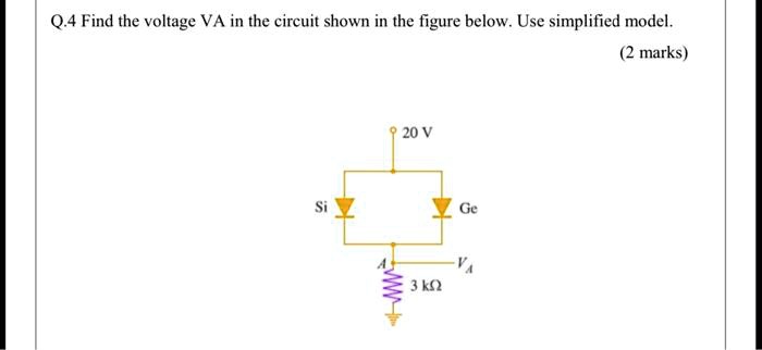 SOLVED: 04 Find the voltage VA in the circuit shown in the figure below ...