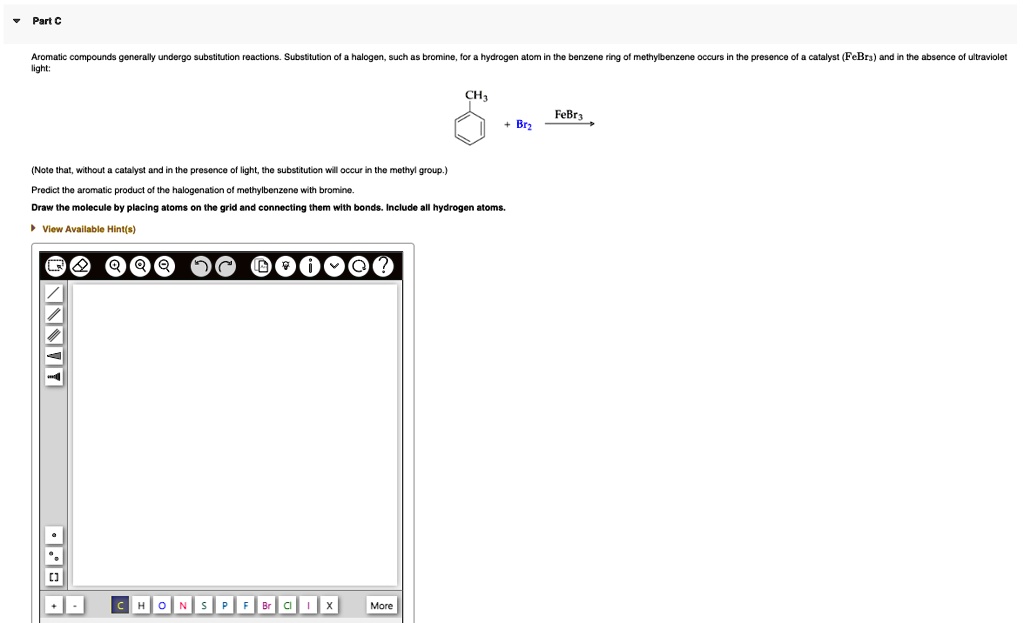 SOLVED Please draw the solution ) labelled Part C Aromatic compounds