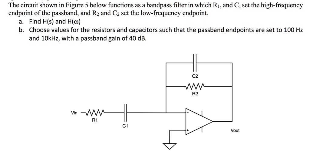 SOLVED The circuit shown in Figure 5 below functions as a bandpass