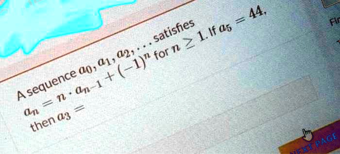 Solved 44 2 Satisfes 2 L Lfa5 021 For N A1 1 Q0 Sequence X 4n 1 A N An Then 03 Age