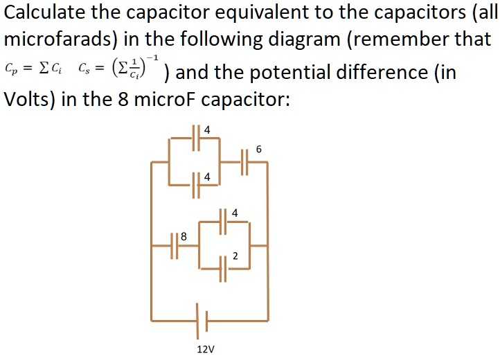 SOLVED Calculate the equivalent capacitance of the capacitors (all in