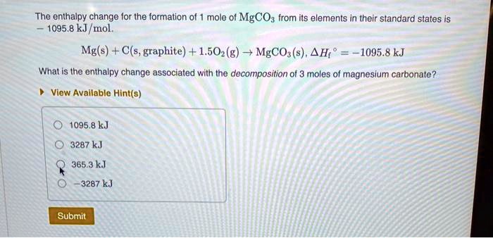 formation of magnesium carbonate