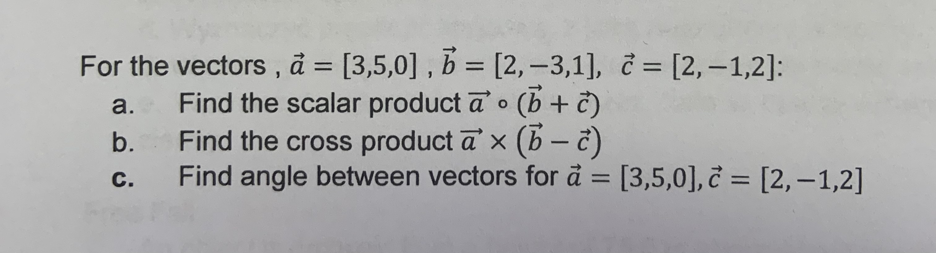 solved-for-the-vectors-a-3-5-0-b-2-3-1-c-2-1-2-a