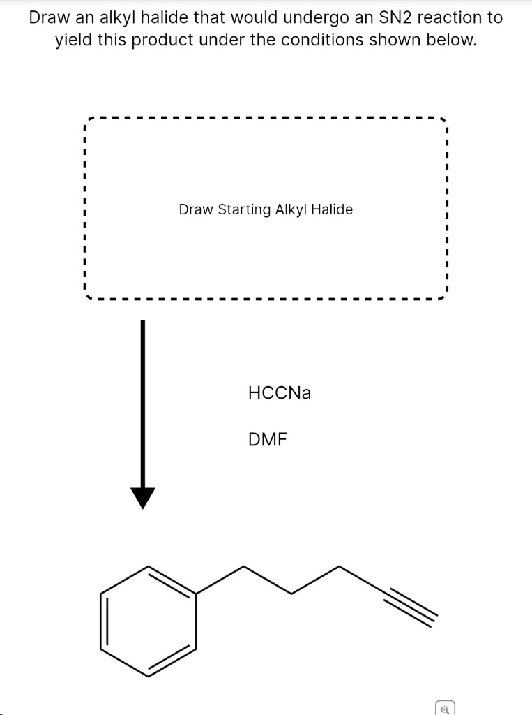 SOLVED: Draw an alkyl halide that would undergo an SN2 reaction to ...
