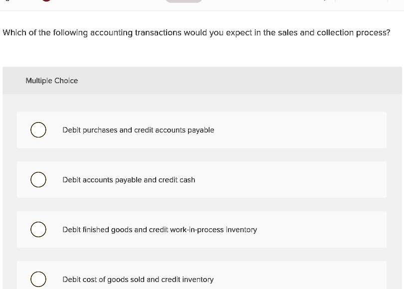 which of the following accounting transactions would you expect in the ...