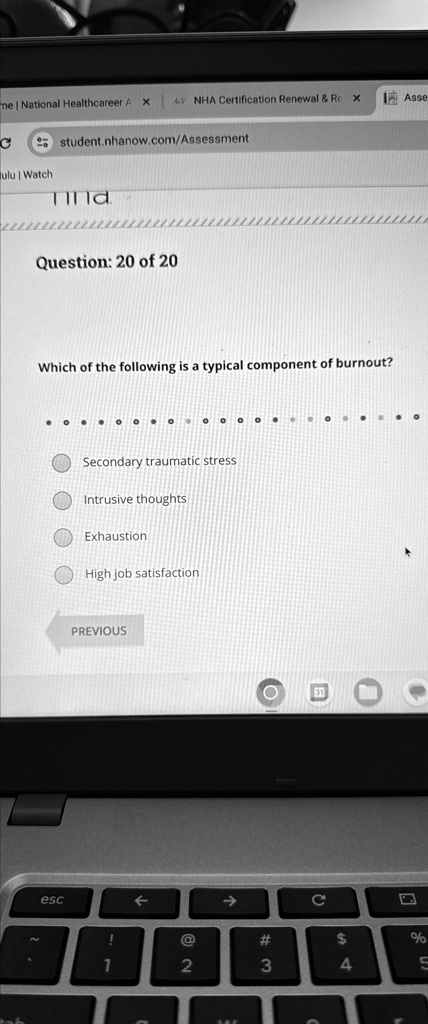 Question: 20 of 20 Which of the following is a typical component of