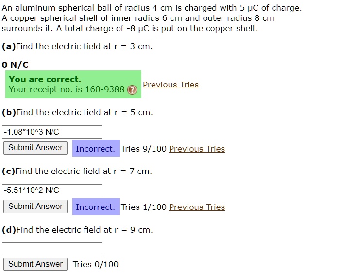 An aluminum spherical ball of radius 4 cm is charged with 5 ??
