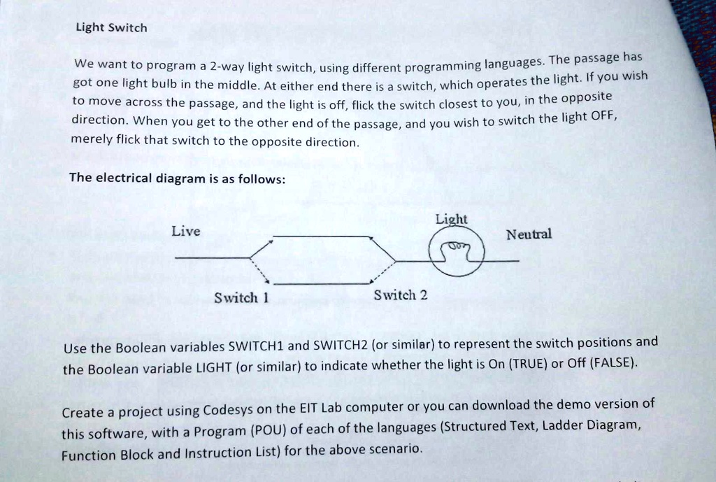 SOLVED: Texts: Light Switch Merely flick that switch to the opposite ...