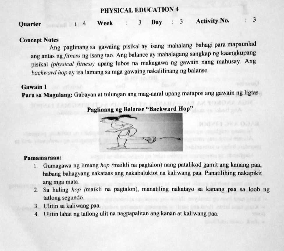 SOLVED: 1. Bakit Mahalaga Ang Balanse?2. Paano Malilinang Ang Balanse?3 ...