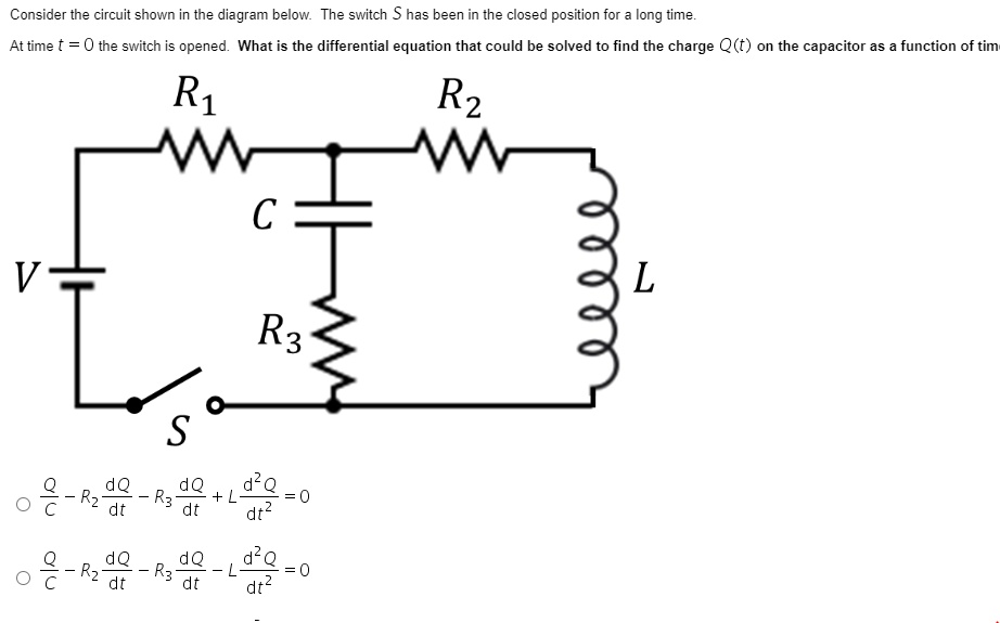 SOLVED: Consider the circuit shown in the diagram below The switch S ...