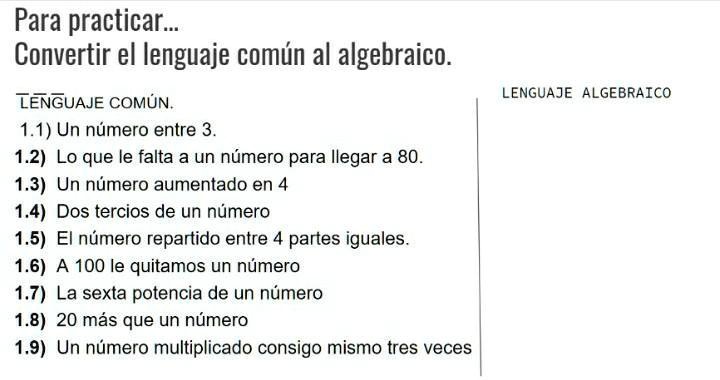 Como Convertir El Lenguaje Comun Al Algebraico www.numerade.com