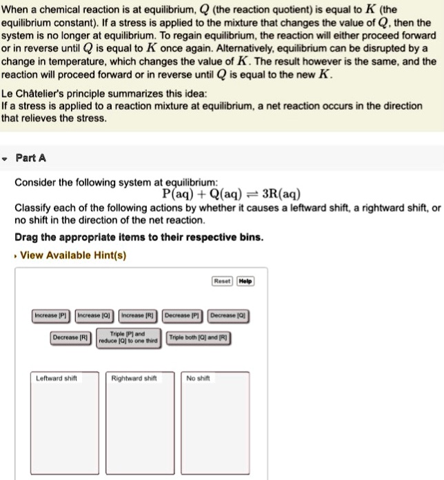 solved equilibrium quantity must decrease whena.... SOLVED: When a chemical reaction is at equilibrium, Q (the reaction ...