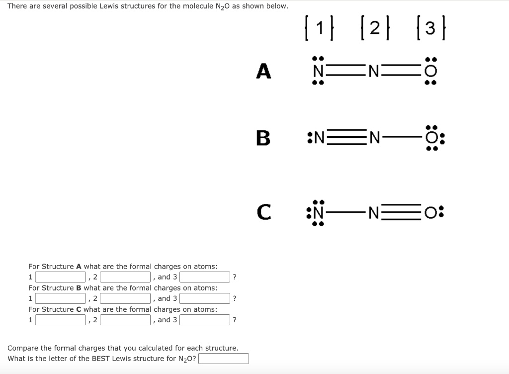 SOLVED There are several possible Lewis structures for the molecule