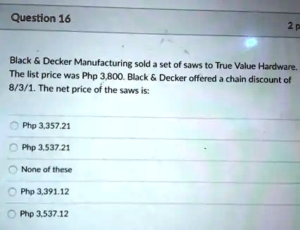 Black and decker manufacturing sold a 2024 set of saws