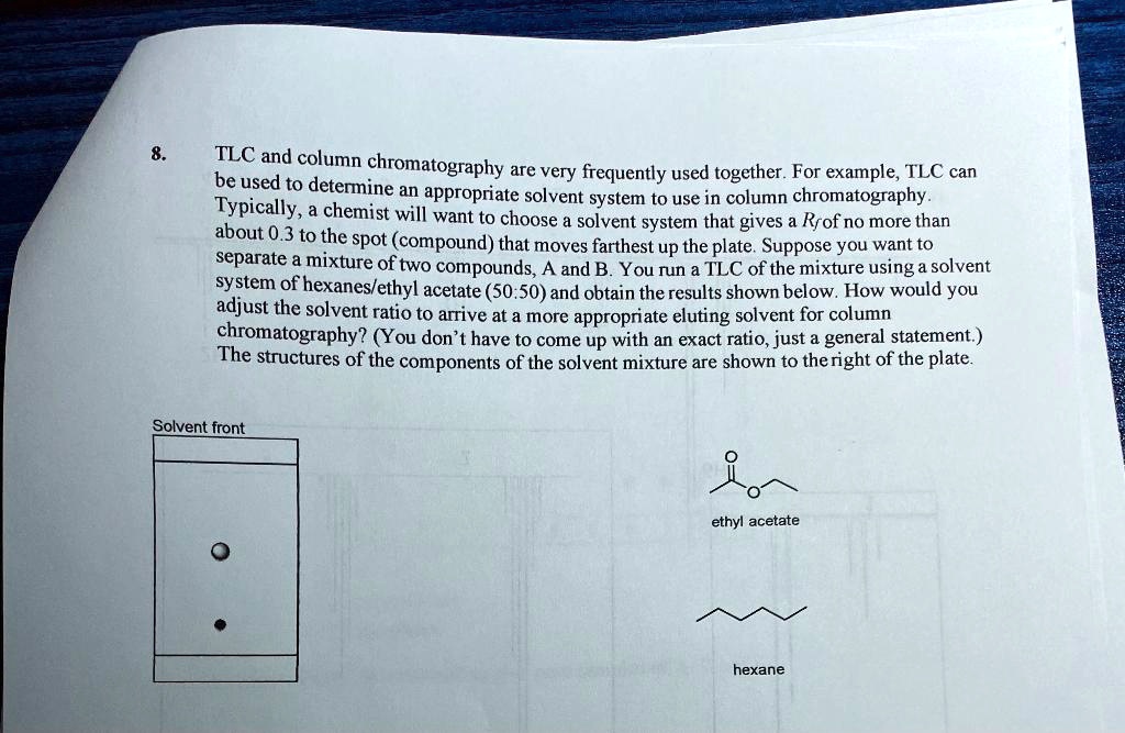SOLVED TLC and column chromatography are very frequently used together