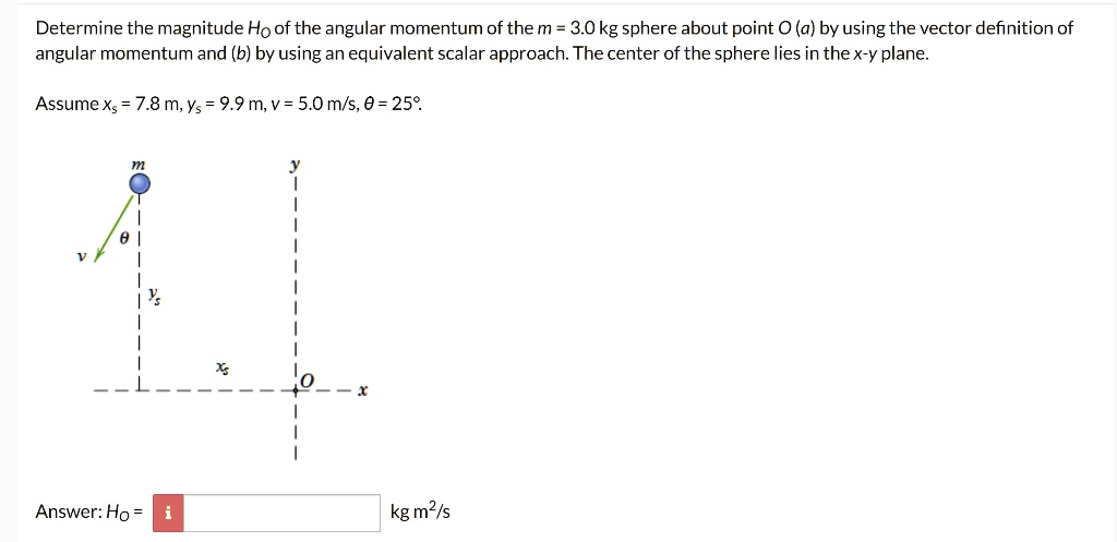 SOLVED: Determine the magnitude Ho of the angular momentum of the m 3.0 ...