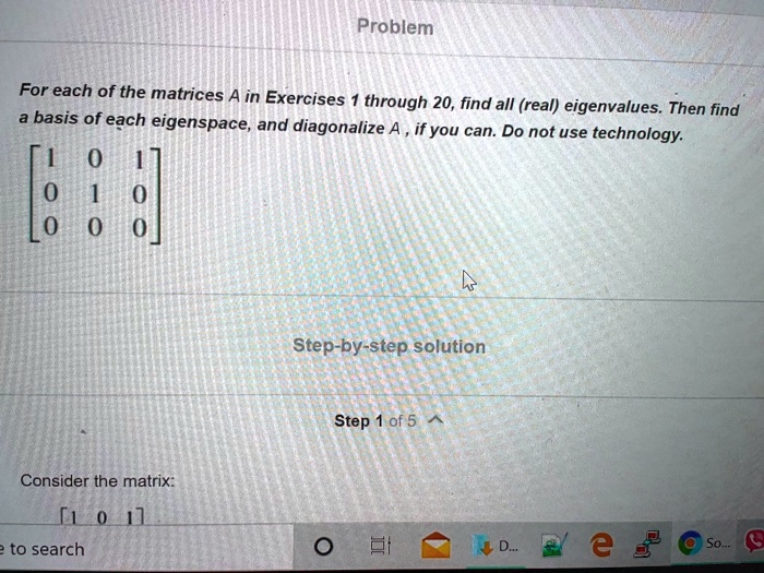 problem for each of the matrices a in exercises through 20 find all ...