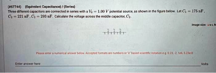 (S774(Equivalent Capacitance/(Series Three different capacitors are ...