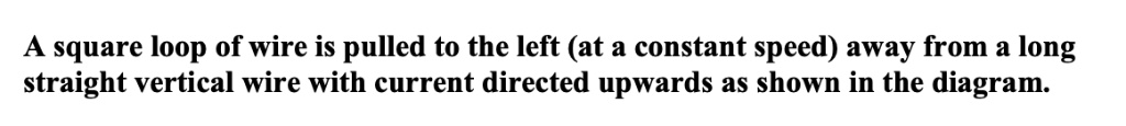 A square loop of wire is pulled to the left (at a constant...