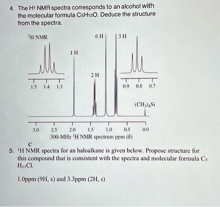 SOLVED The H NMR Spectra Corresponds To An Alcohol With The Molecular Formula C H O