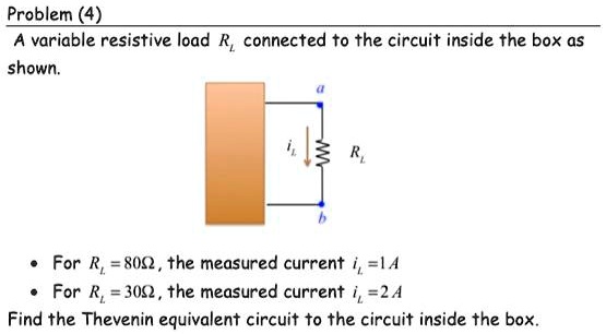 SOLVED: Problem(4) A variable resistive load R, connected to the ...