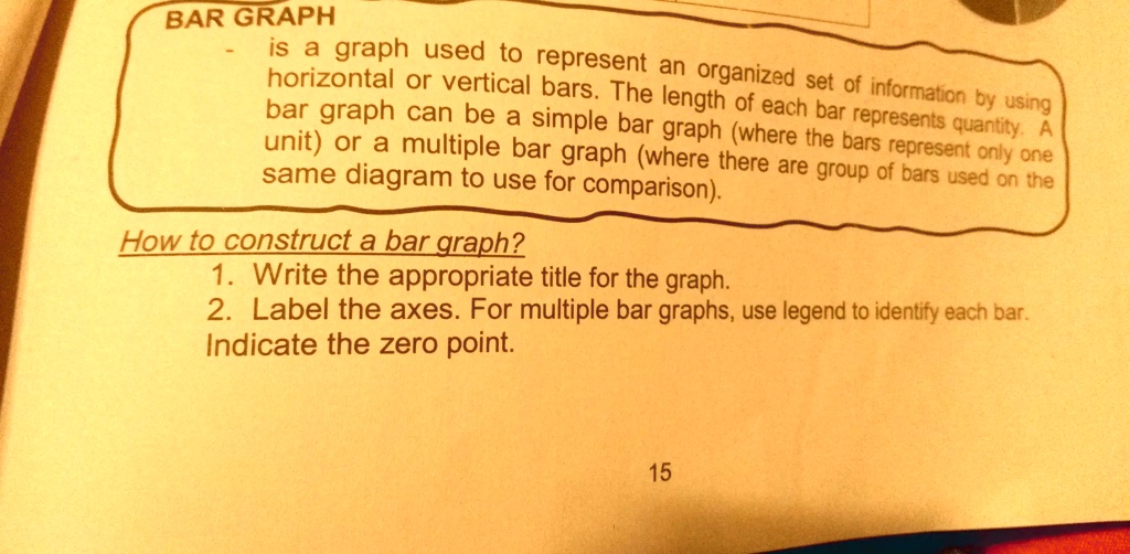 bar graph is graph used to represent horizontal or vertical bars an ...