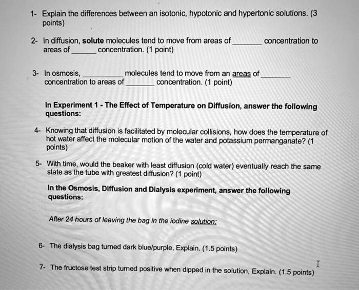 explain the differences between an isotonic hypotonic and hypertonic ...