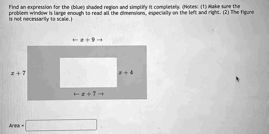 Find an expression for the (blue) shaded region and simplify...