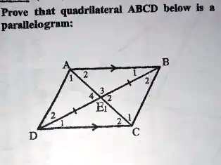 SOLVED: Prove That Quadrilateral ABCD Below Parallelogram: