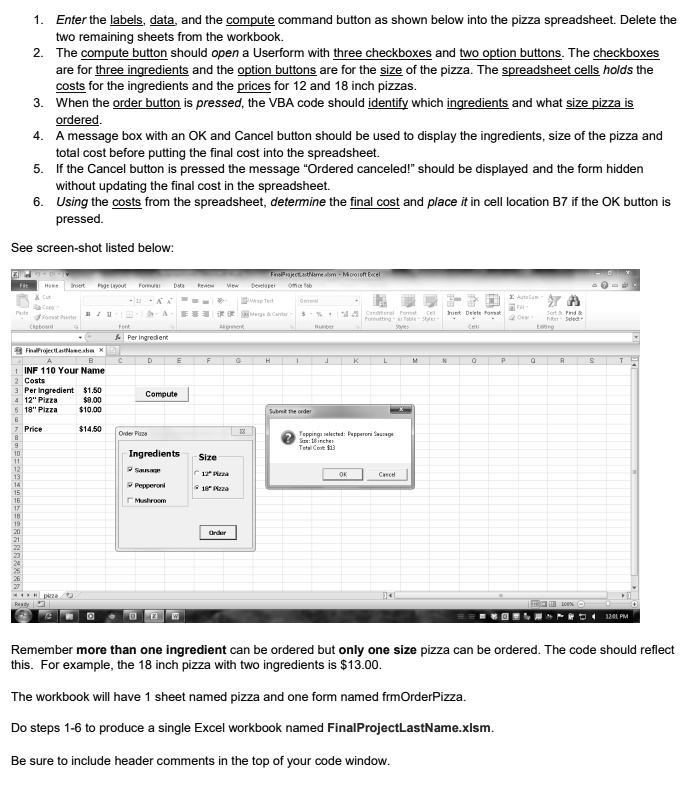 SOLVED: Enter the labels, data, and the compute command button as shown ...
