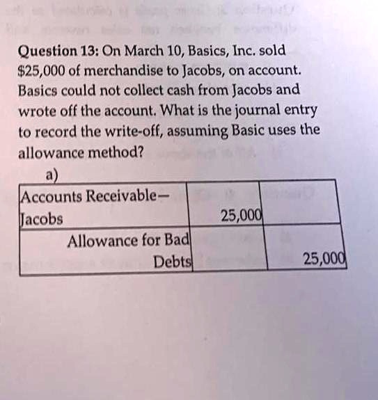 SOLVED Question 13 On March 10, Basics, Inc. sold 25,000 of