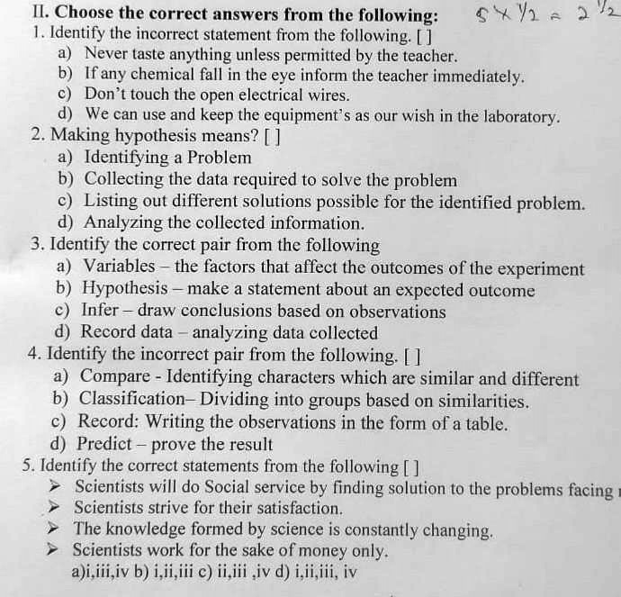 Solved 1. Which of the following is incorrect? (a) the