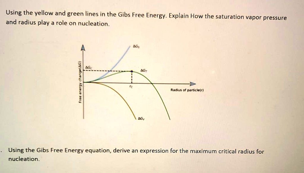 SOLVED: Using the yellow and green lines in the Gibbs Free Energy ...