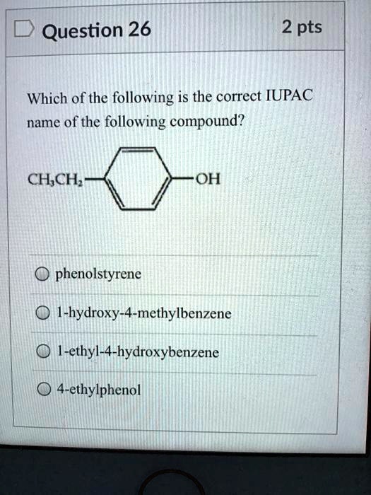 which of the following is 2-chloro-4-ethylphenol