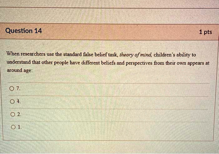 SOLVED Question14 1pts When researchers use the standard false